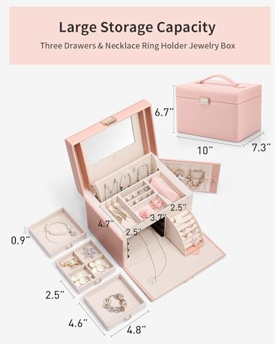 Vlando ジュエリーボックス 大容量 アクセサリーケース ジュエリー 収納 Amazon｜Vlando ジュエリーボックス 誕生日プレゼント 収納