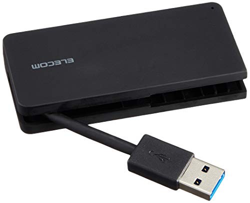 【送料無料】エレコム カードリーダー USB3.0 9倍速転送 ケーブル収納タイプ ブラック MR3-K012BK