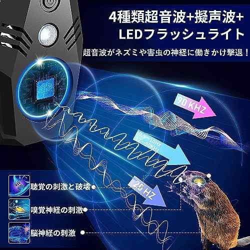 ネズミ しろ 駆除 超音波 ネズミ駆除器 害虫駆除器 電磁波 多種 