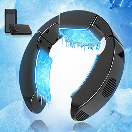 3つ冷却ブレート搭載 ペルチェ素子採用 ネッククーラー 冷却ブレート 10000mAh大容量バッテリー 首掛け扇風機 双半導体冷却技術の通販は 7,653円