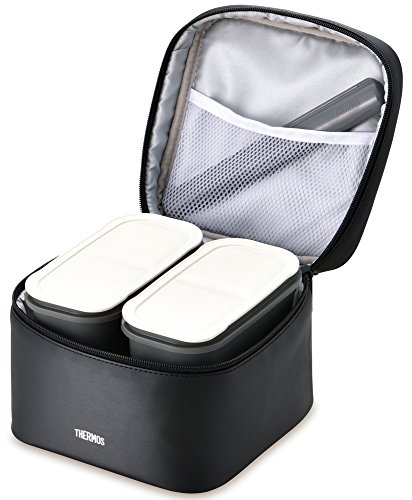 サーモス 弁当箱 2段 大容量 フレッシュランチボックス 約1.8L ブラック DJF-1800 BK_1