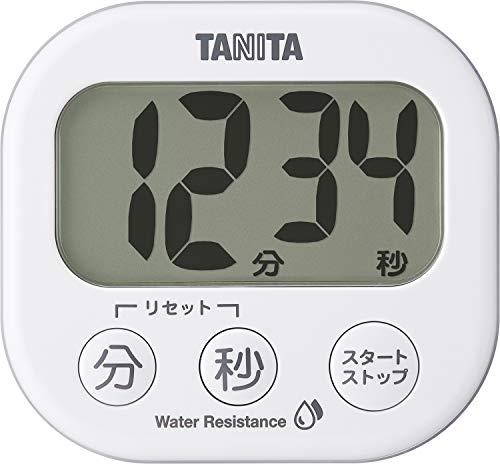 タニタ キッチンタイマー 洗える でか見えタイマー ホワイト TD426WH