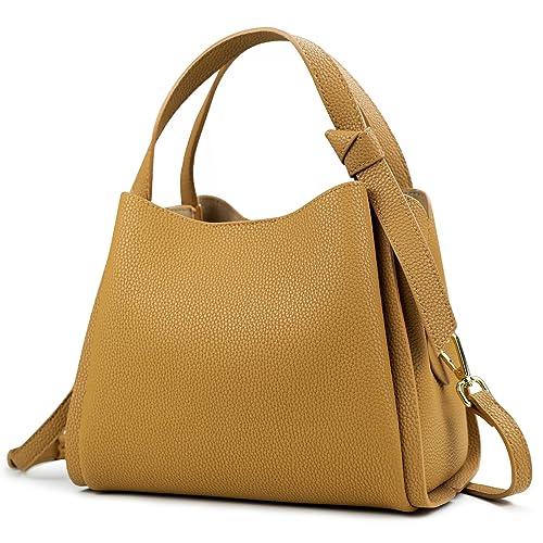 Kyoei-Tech ハンドバッグ レディース 高級本革 ショルダーバッグ レザーバッグ フォーマルバッグ 肩掛け 斜め掛け シルクスカーフ付き