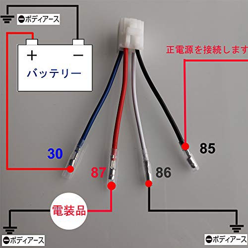Kiligen 2個 車モーター用 12V 40A 4-極リレー ヒューズ On/Off