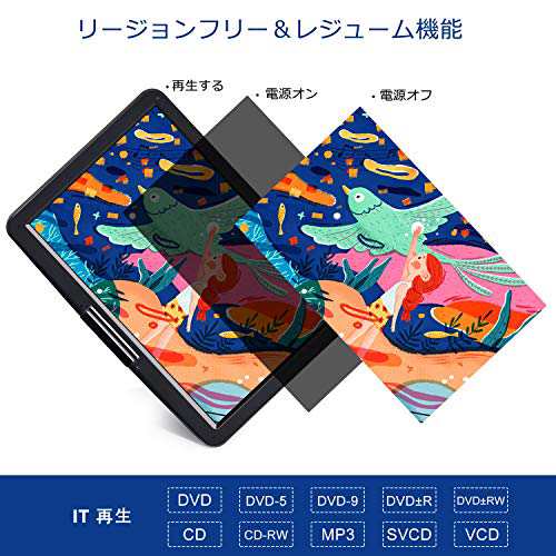 NAVISKAUTO ポータブルdvdプレーヤー 16インチ HDMI入力 スマホ同期 5000mAh 6時間連続 バッテリー 1600*900｜au  PAY マーケット