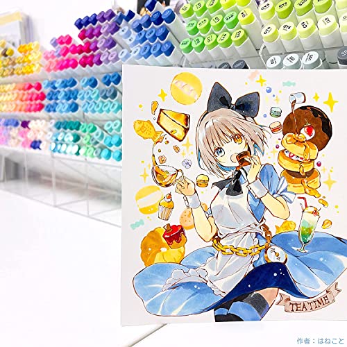 セール筆・細字 Ohuhu マーカーペン 筆タイプ 120色121本 プロ愛用 イラスト イラストマーカー 筆・細字 ブレンダーペン1本付き Honolulu Bシリーズ ohuhu アートマーカー 細字、筆 120色121本 honoluluB  | Ohuhu