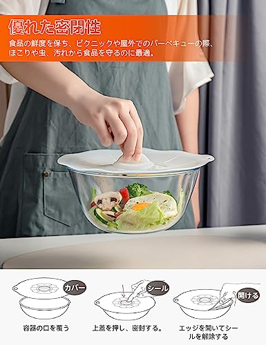 GHDVOP シリコン蓋 フライパン 半透明落し蓋 耐熱耐冷 シリコン