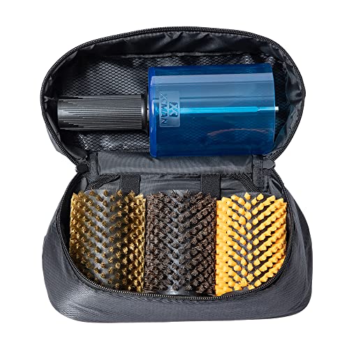 XCMAN ロトブラシ3点セット（コルク、馬毛、ナイロン、ハンドル）スキーブラシ XCMAN ロトブラシ3点セット（コルク、馬毛、ナイロン、ハンドル