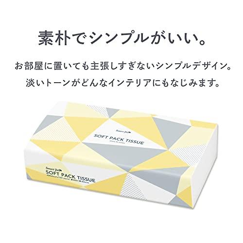 20個セットアイリスプラザ ティッシュ ソフトパック 日本製 300枚150組×100パック スマートエール_1