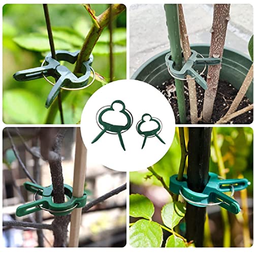 Lakymisy 40個入 紐誘引クリップ 植物クリップ つる 茎の支柱止めに