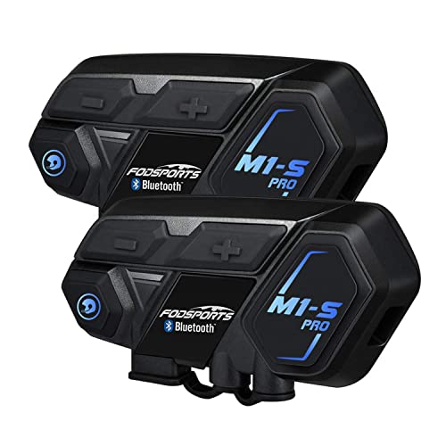 FODSPORTS インカム m1-sプロ バイク 技適認証済み 最大8人同時通話 通信自動復帰 連続使用20時間可能 日本語音声 音楽共有 いんか