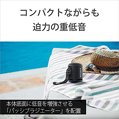 ソニー ポータブルスピーカー SRS-XB13 BC ブラック 2021年モデル 防水