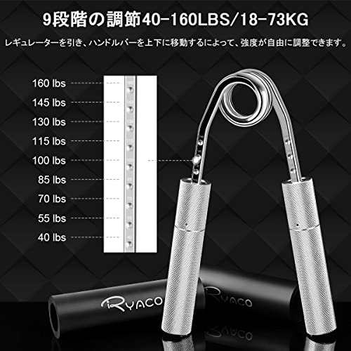 RYACO ハンドグリップ ハンドグリッパー 可変式 握力 トレーニング 握力グリップ 18KG / 25KG / 32KG / 39KG  /の通販はau PAY マーケット - アルファモール | au PAY マーケット－通販サイト