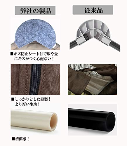 ベビーサークル 折りたたみ サークル キッズランド ベビー 安全 フェンス グッズ 六角形 洗えるベビーサークル ブラウン_4