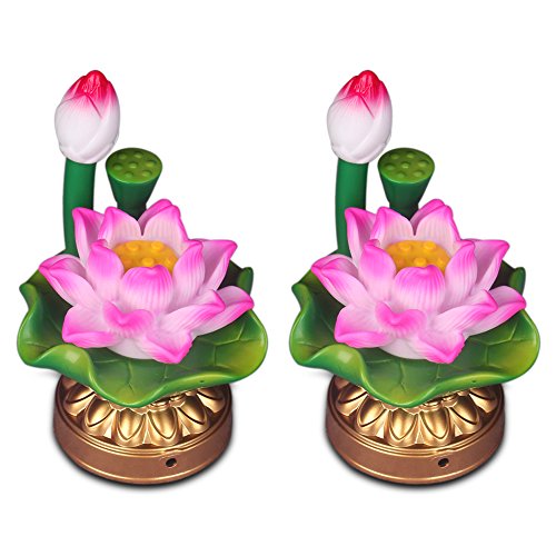 ♛* リピート販売 ♬人気の 蓮の仏花 ♧１対２個セット♡* RAYWILL 蓮花 蓮の花 仏花 造花 蓮 はすはな ロータス LED 7色変化