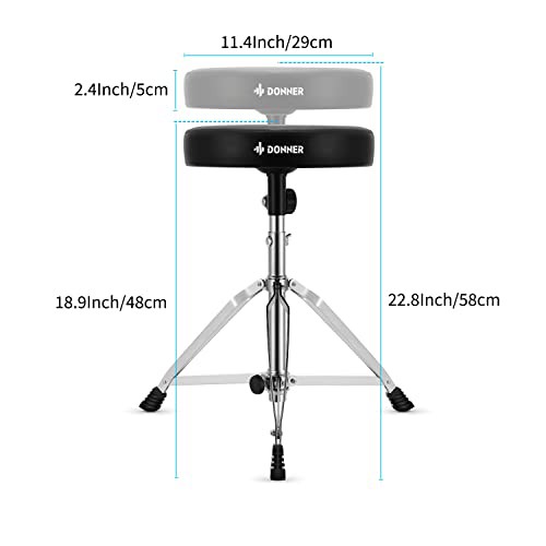 Donner ドラムスローン 48~58cm高さ調整 ドラムスツール 折り畳み