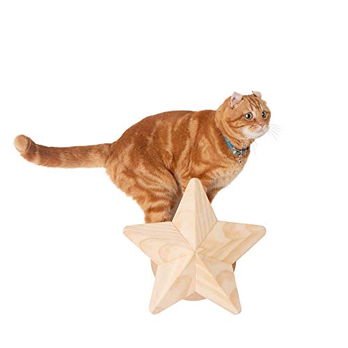 MYZOO STAR キャットステップ 星モチーフ 爪とぎ キャットタワー 壁付け 研ぎくずが出にくい つめとぎポール 多用途ステップ パイン材 13,212円