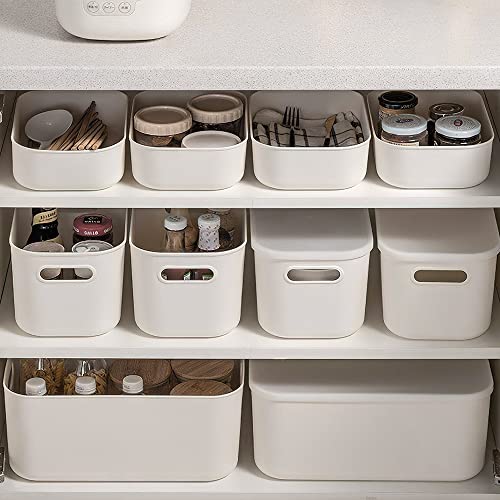 yazi 6個セット 収納ボックス ふた・取っ手付き プラスチック