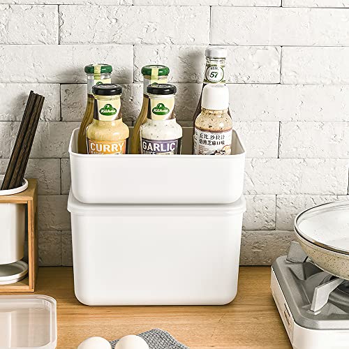 yazi 6個セット 収納ボックス ふた・取っ手付き プラスチック