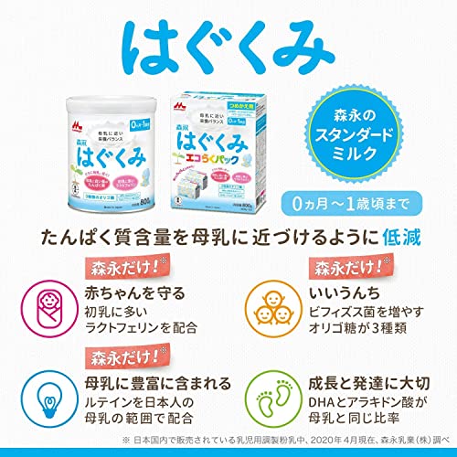 限定 森永 はぐくみ 大缶 800g×2缶パック 大容量50mlスプーン付
