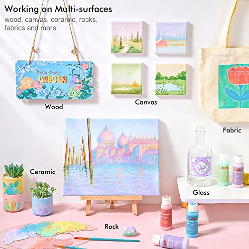 Shuttle Art アクリル絵の具 パステルカラー 30色 絵の具セット 60ml