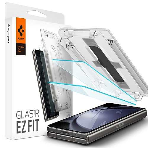 【送料無料】Spigen EZ Fit ガラスフィルム Samsung Galaxy Z Fold 5 用 貼り付けキット付き ギャラクシー Z Fold5