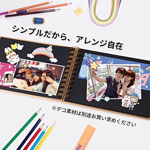 手作りアルバム Amazon.co.jp: JANLOFO アルバム 手作り スクラップブック 黒