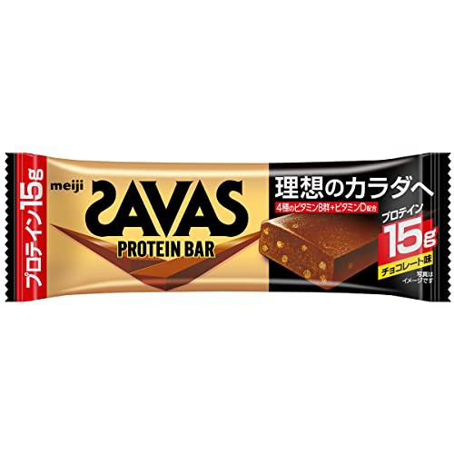 明治 ザバスSAVAS プロテインバー チョコレート味 12本×1セット ...