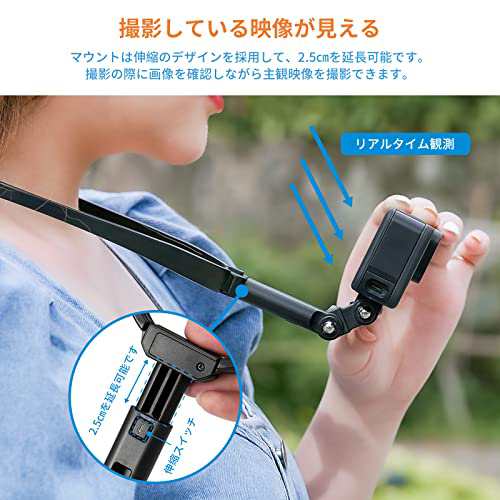 TELESIN POVネックフォンホルダー GoPro用マウント電話ホルダー 釣り棒