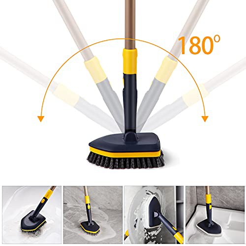 CLEANHOME デッキブラシ お風呂掃除ブラシ 伸縮ロング122〜148cm お