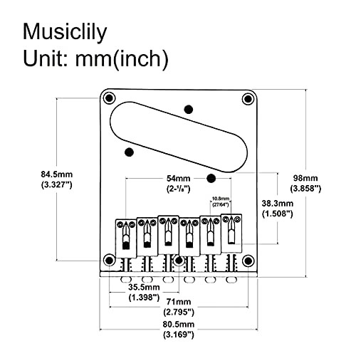 Musiclily Pro テレキャスター ギター用ブリッジアッセンブリー 6WAY SUSステンレス製サドル  フェンダースクワイアテレキャスタの通販はau PAY マーケット - アルファモール | au PAY マーケット－通販サイト