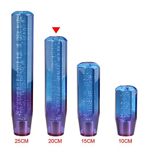 ADPOW 汎用クリスタルシフトノブバブル八角 200mm キラキラ透明感際立つ爽快な泡入り 3枚アダプター付きブルー+パープルの通販はau PAY  マーケット - アルファモール | au PAY マーケット－通販サイト