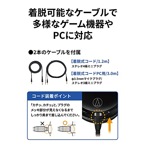 オーディオテクニカ ATH-GL3 WH ATH-GL3 ゲーミングヘッドセット/密閉型/PC/PS4/PS5/Switch/Xbox One/_1