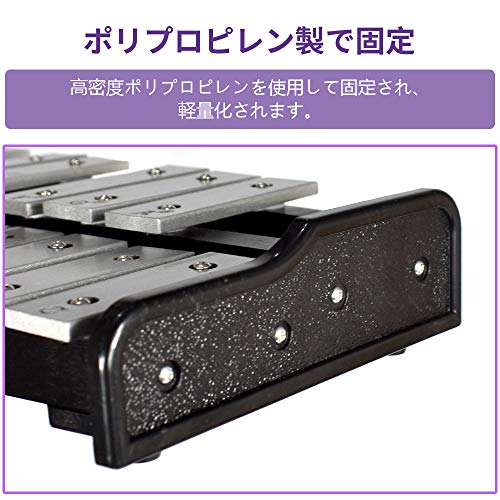 ENNBOM 32音 鉄琴 卓上鉄琴 スタンド付き マレット4本 収納ケース付き 高さ調節可能 黒いフレーム_5