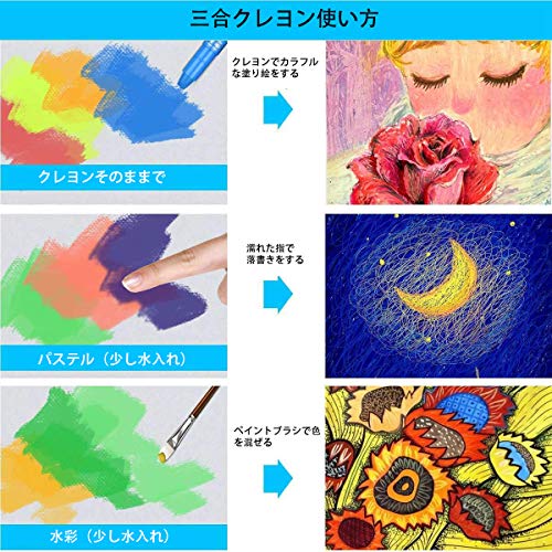 Shuttle Art クレヨン 48色セット 繰り出し 水性 洗える