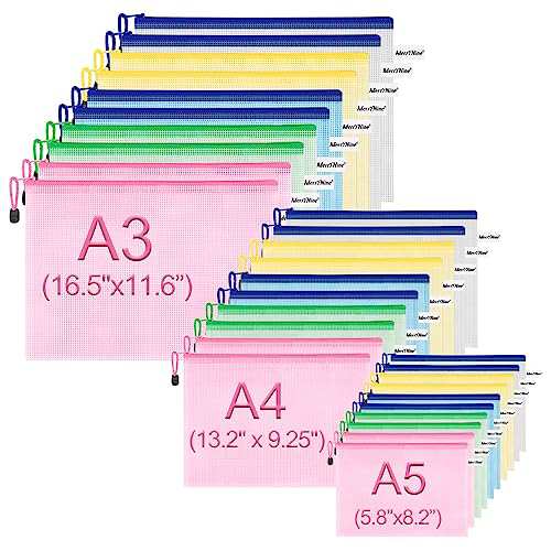 ファスナー・緑 黄 青い 赤 白い A3+A4+A5 3・・Size:A3+A4+A5・製品サイズ?A3 = 16.5 x 11.7 / 420mm x 297mm。 A4 = 11.7 x 8.2 