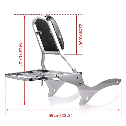 ドラッグスター250用サイドバッグ&リアキャリア付きバックレスト ドラッグスター250 ドラッグスター1100用 バックレスト リアキャリア