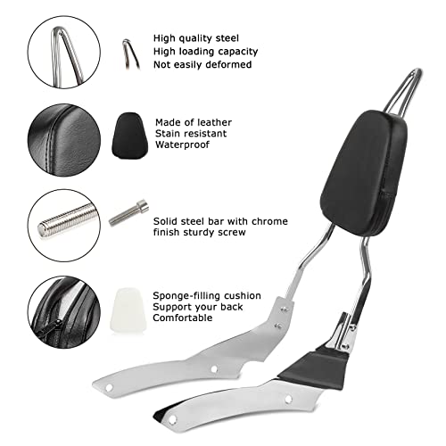 バイク用 シーシーバー リアキャリア付き タンデムバー 背もたれ