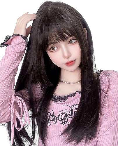 ウィッグ ロング 姫カット ストレート 黒髪 自然 セミロング フルウィッグ かつら 姫髪 wig レディース Limakara 小顔 原宿系｜au  PAY マーケット