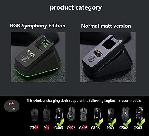 SIKAI CASE マウス充電器蓋付きRGBに非対応 互換 Logicool G Pro X