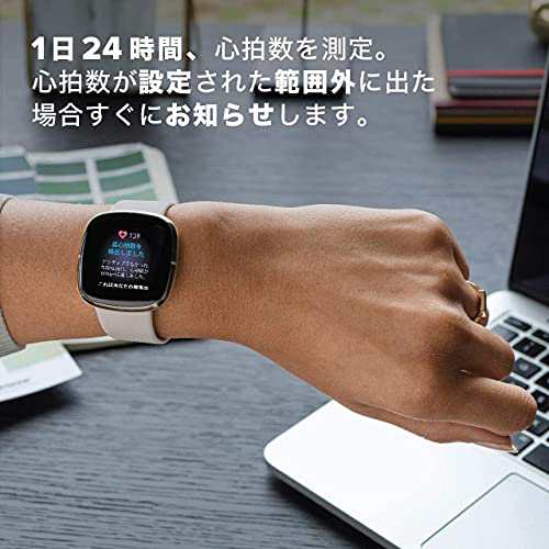 Suica対応Fitbit Sense スマートウォッチ カーボン/グラファイト 6日間