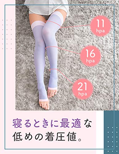 メディキュット 着圧ソックス 寝ながら ロング 着圧 加圧 ソックスパープル M 着圧ソックス メディキュット 寝ながら ロング 着圧 加圧 ソックス
