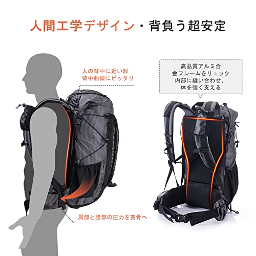 Naturehike  バックパック 登山 リュック ハイキングバッグ リュックサック アウトドア 大容量 収納性 防水 防災 軽量 高通気性_2