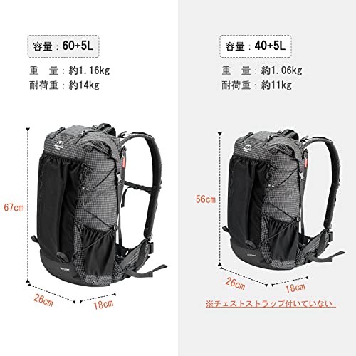 Naturehike  バックパック 登山 リュック ハイキングバッグ リュックサック アウトドア 大容量 収納性 防水 防災 軽量 高通気性_3