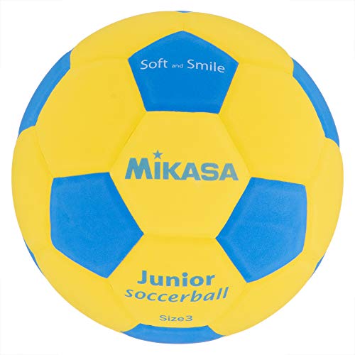 ミカサMIKASA ジュニア サッカーボール 3号 スマイルサッカー 約150g イエロー/ブルー 貼りボール SF3J-YBL 推奨内圧0.1