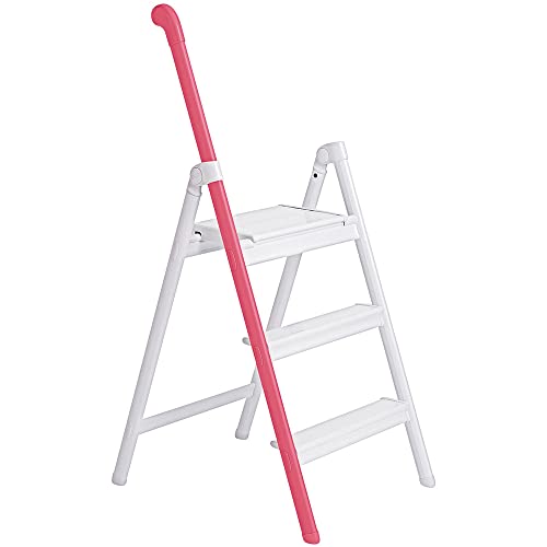 長谷川工業 手すり ハンドルステップ コーラルピンク SS-3PK 58cm 17264