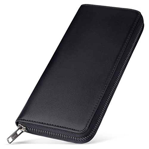 ecoofee 財布 メンズ 長財布 栃木レザー 一流の革職人が作る 本革 大容量 スキミング防止 YKK製 ラウンドファスナー 男性 ウォレッの通販は 7,910円