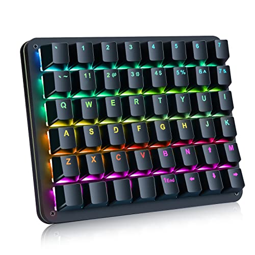 Cryfokt 片手プログラム可能なメカニカルキーボード 12キー RGB プログラム可能なマクロキーボード ノブ付き プラグアンドプレイ 多機能メカニカルゲームキーパ Kooltron ノブ付け 片手キーボード つ補助キー付き