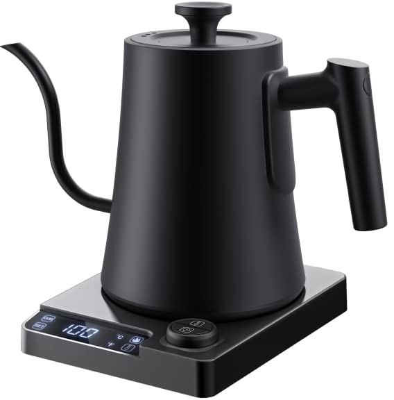 ・Black PSE認証・?1℃刻みで温度調節 & コーヒーを淹れるのに最適な電気ケトル1℃までの精密な温度調節が可能な電気ケトル、リアルタイムな温度も正確に表示されます。ダイヤル式温度調節は