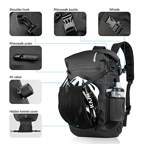 Rhinowalk自転車パニアバッグ リアバッグ サイドバッグ 大容量 軽い 収納力 22L 防水 モーターパニアバックパック ショルダーバッグ_4